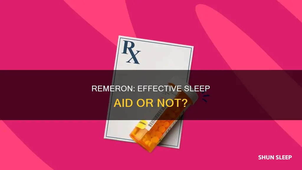 is remeron used as a sleeping pill