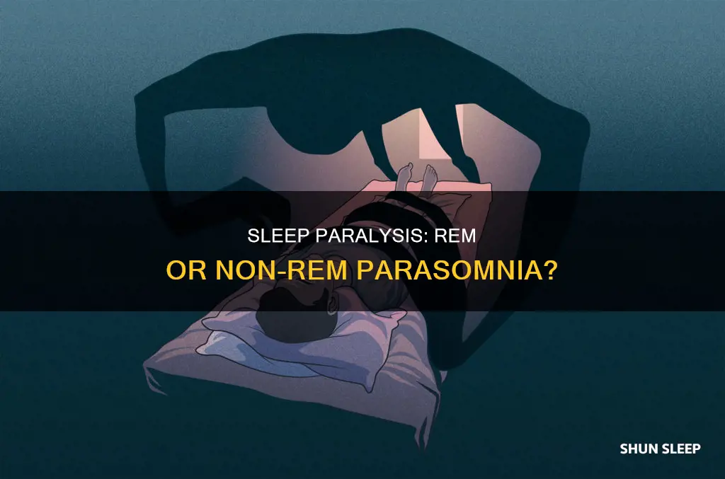 is sleep paralysis a rem or non rem parasomnia