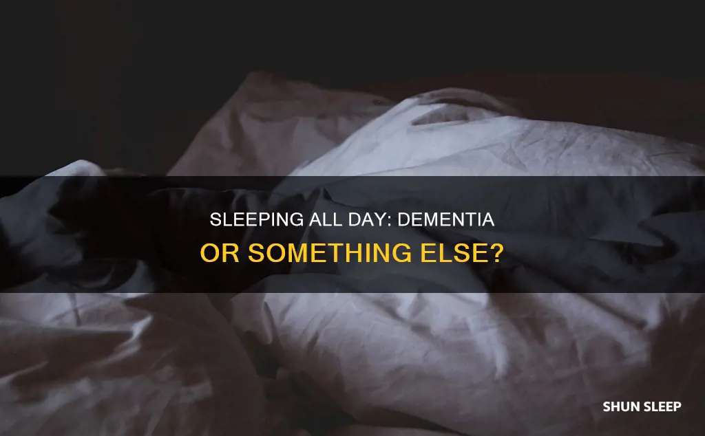 is sleeping all day a sign of dementia