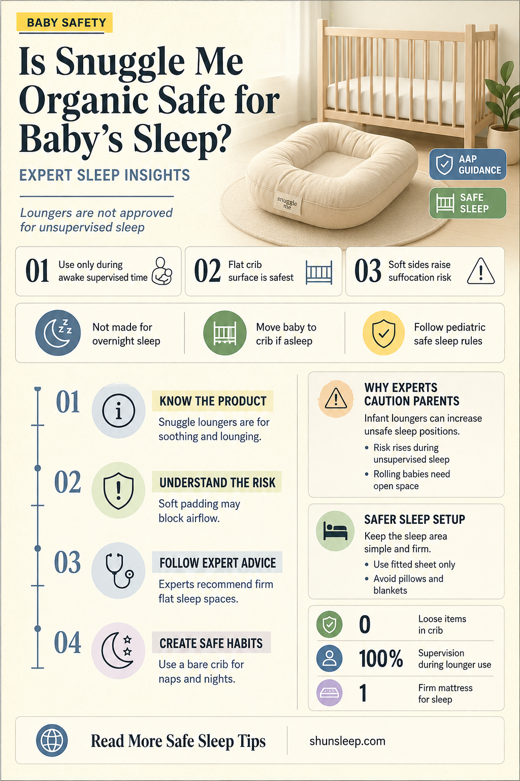 can baby sleep in snuggle me organic