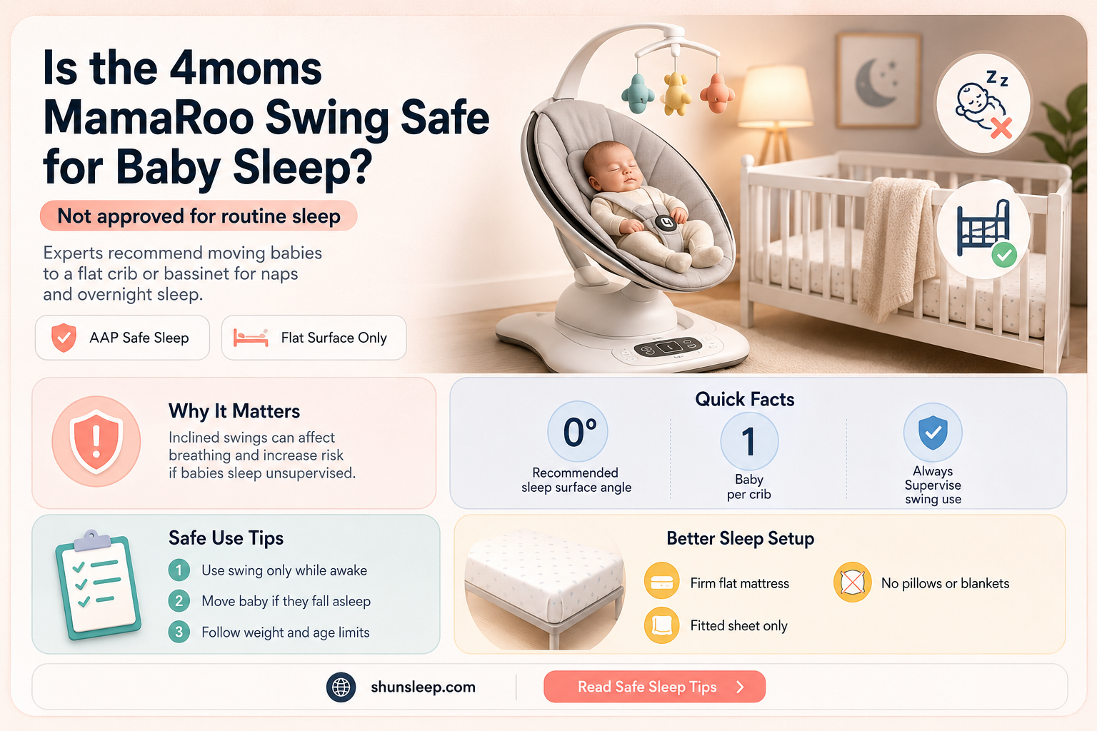 can baby sleep in 4moms mamaroo swing