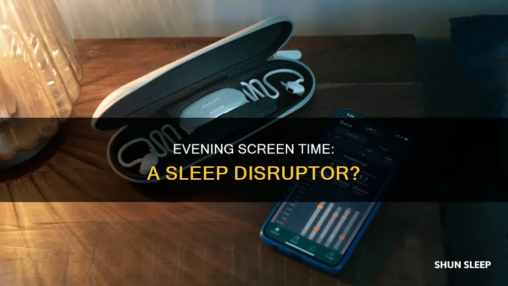 is the evening use of electronic devices disruptive to sleep