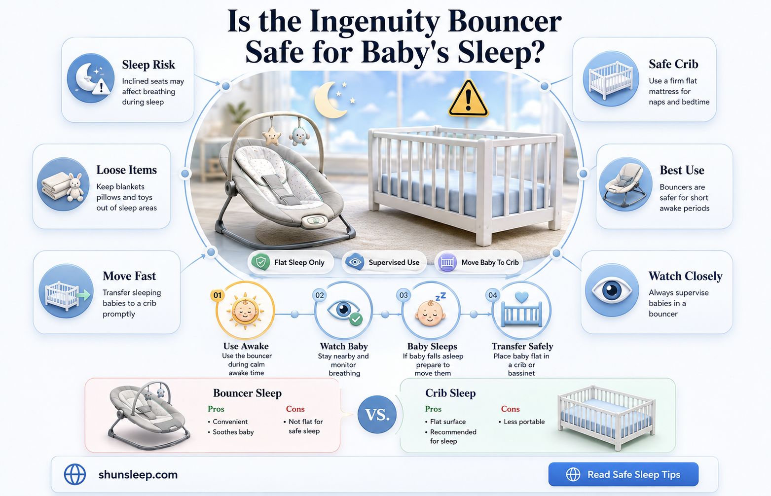 can baby sleep in ingenuity bouncer