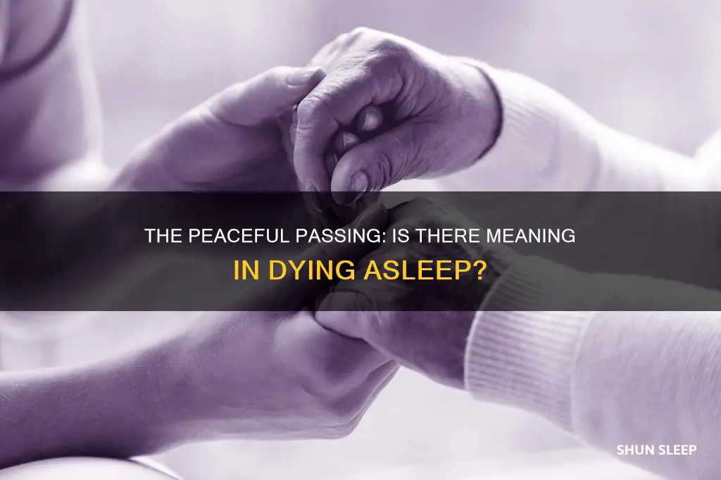 is there a meaning to dying in yout sleep