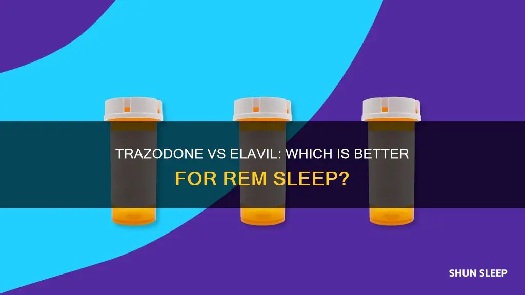 is trazodone or elavil better for rem sleep