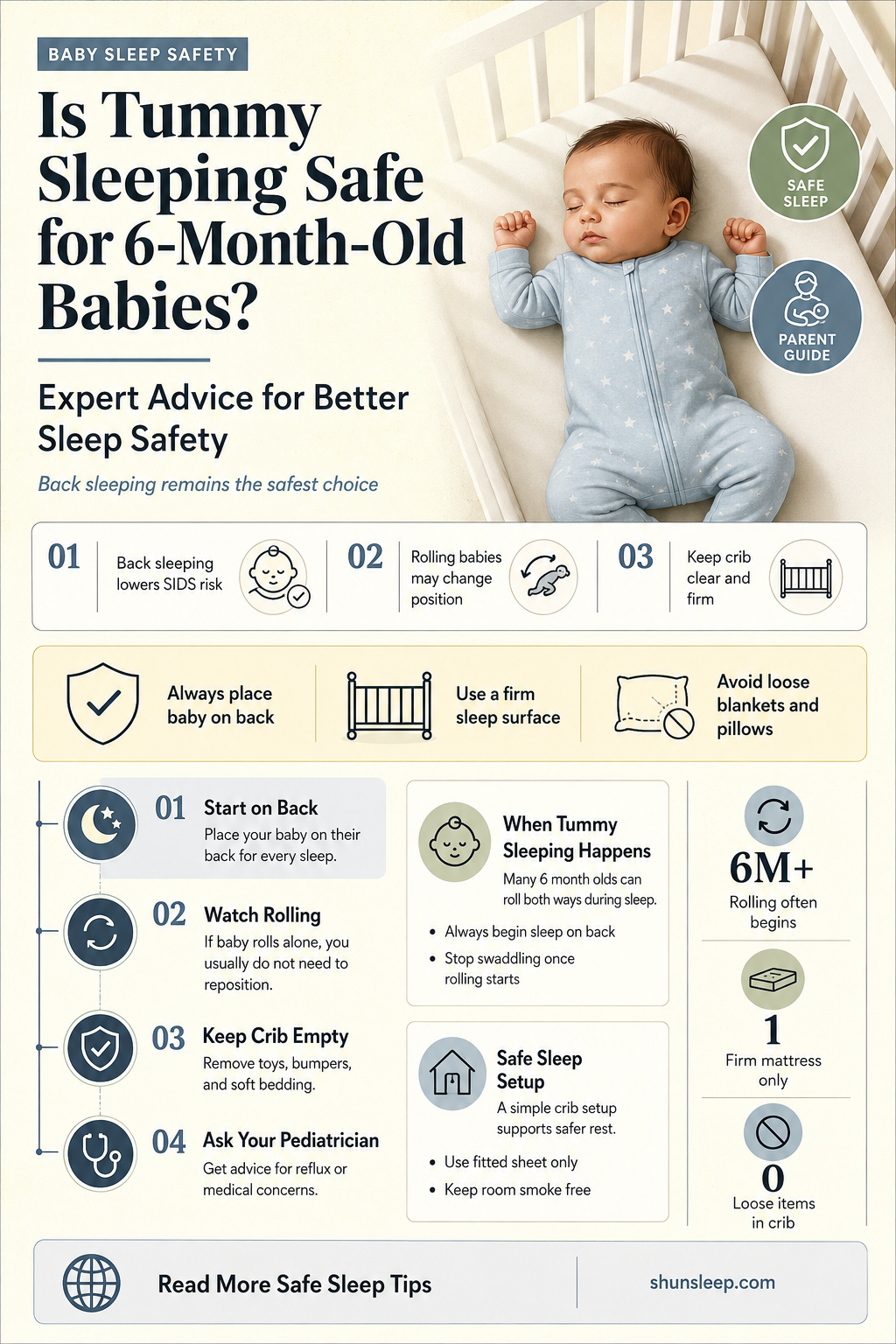 can babies sleep on their tummy at 6 months
