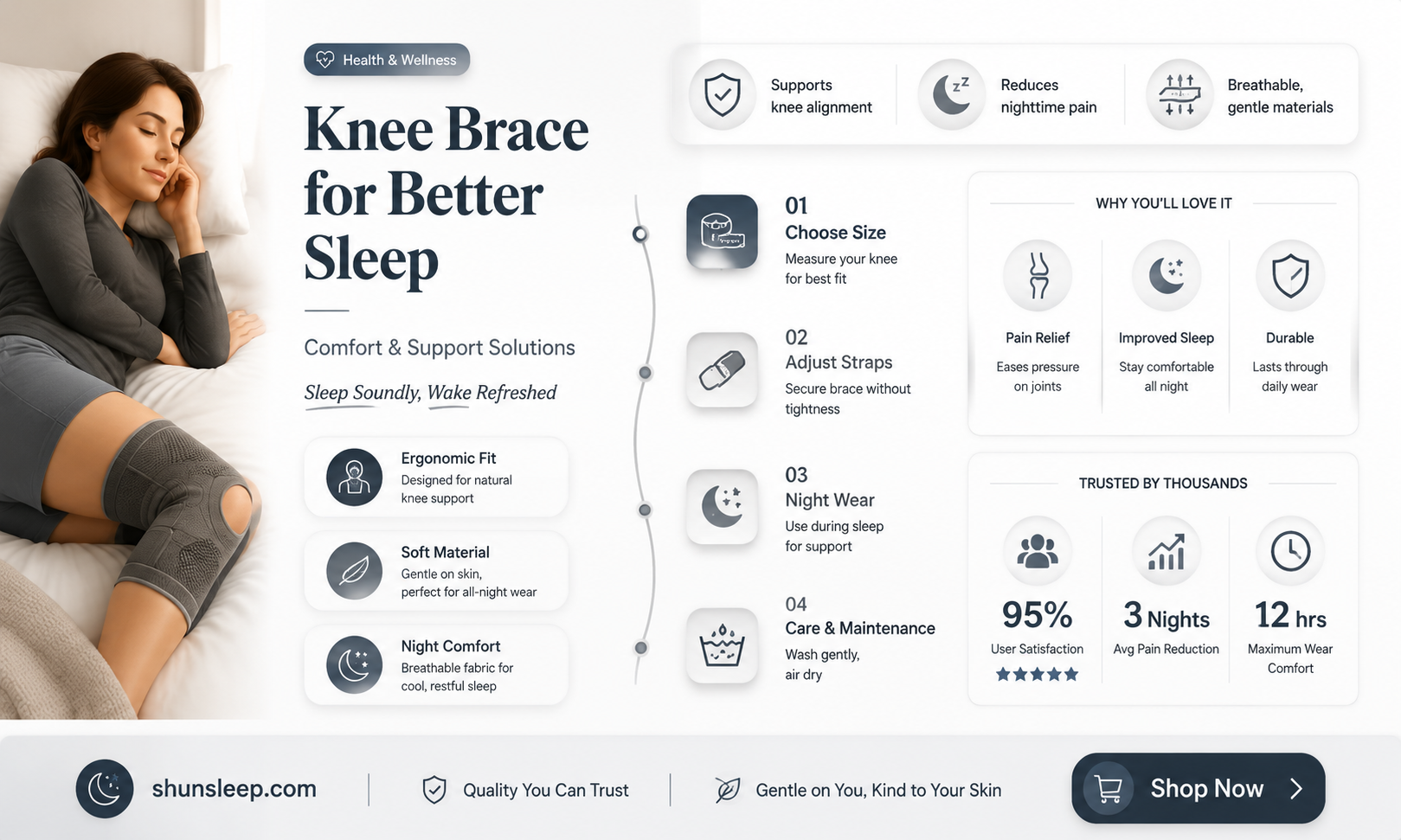 can a knee brace help me sleep