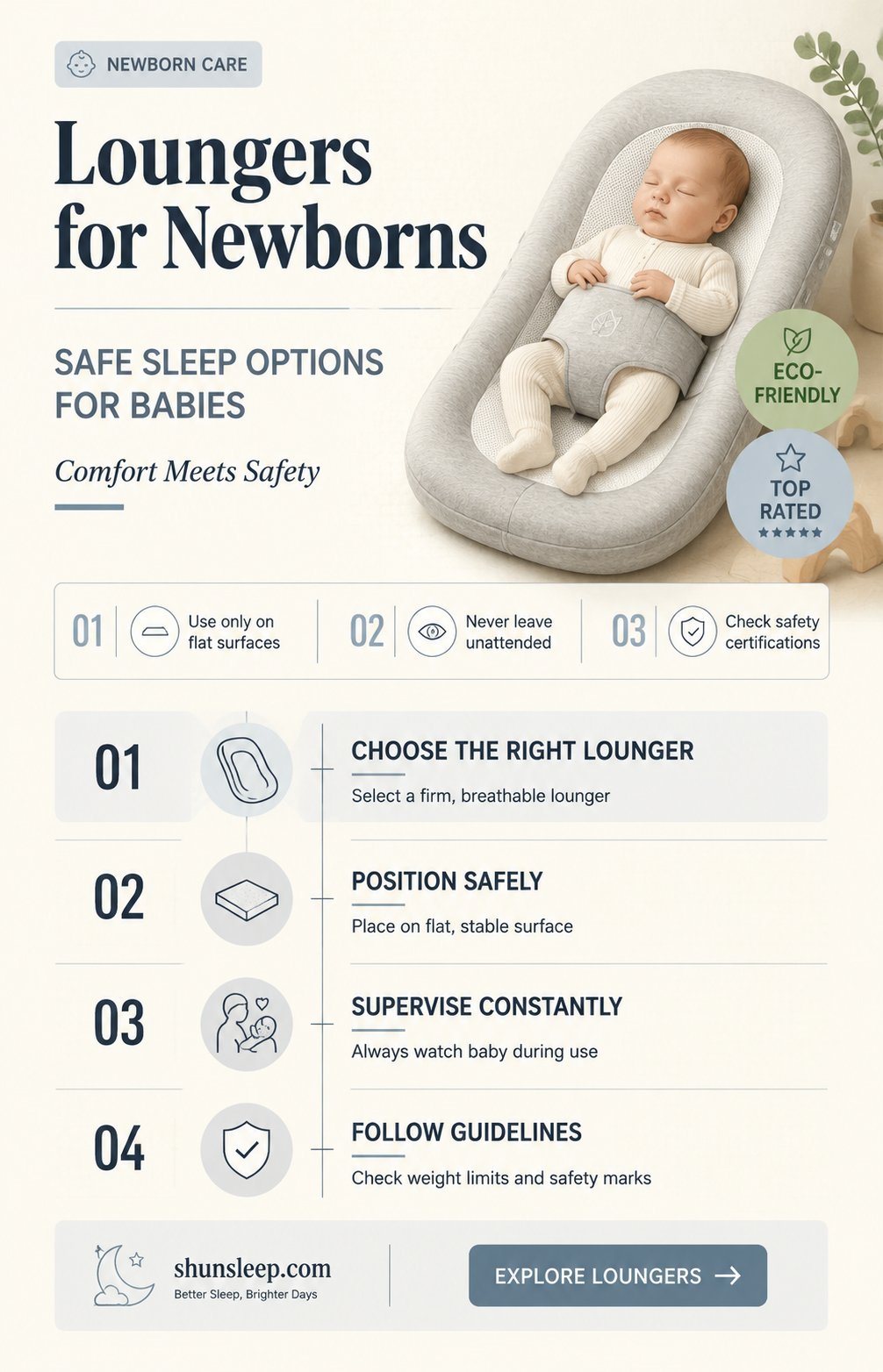 can a newborn sleep in a lounger