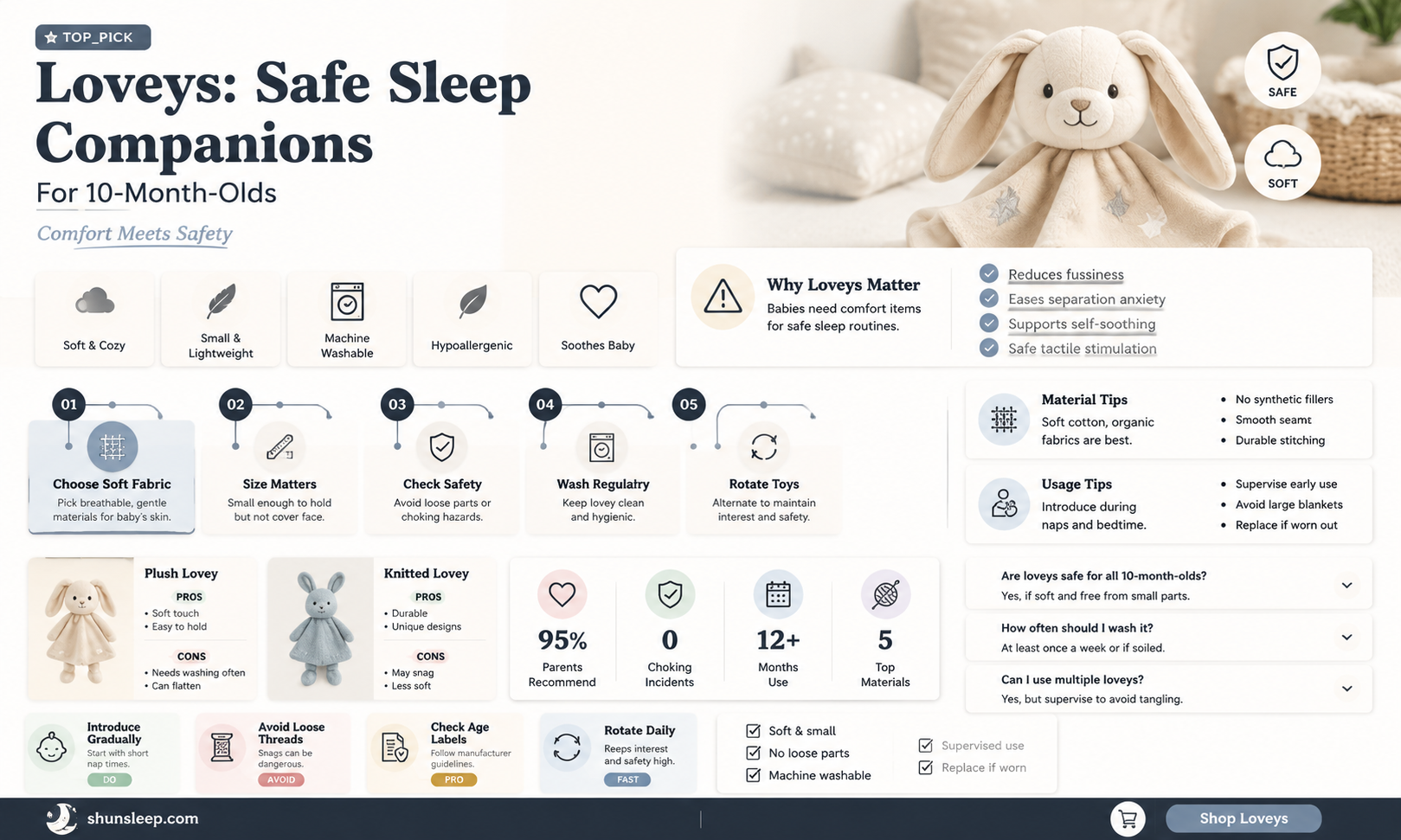 can 10 month old sleep with lovey
