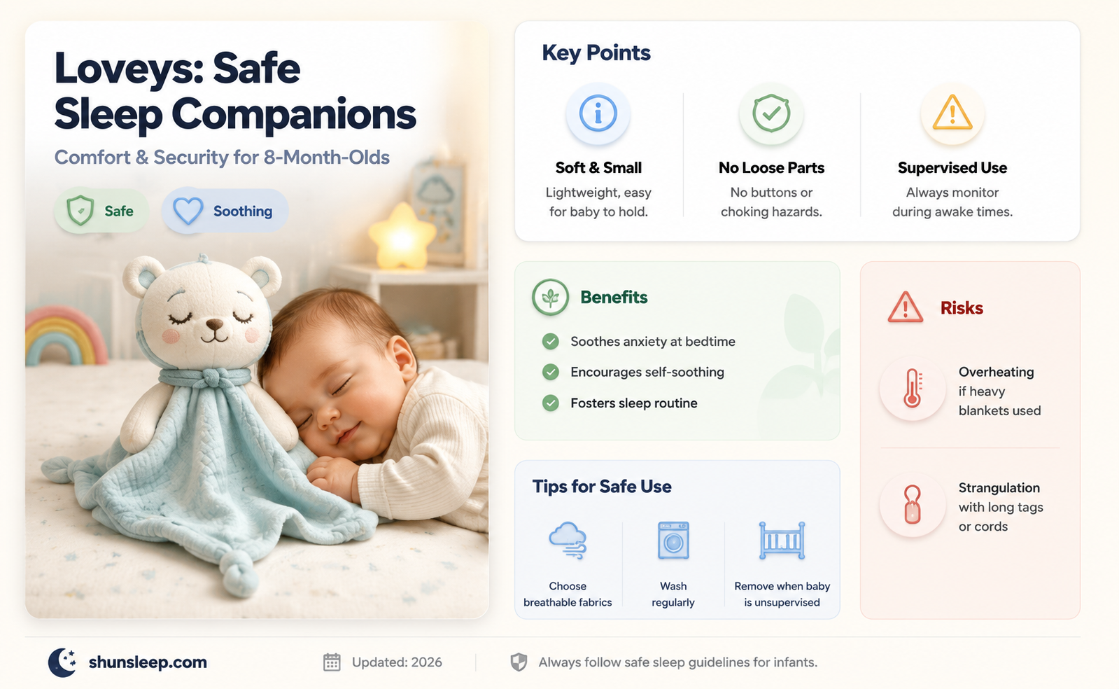 can 8 month old sleep with lovey