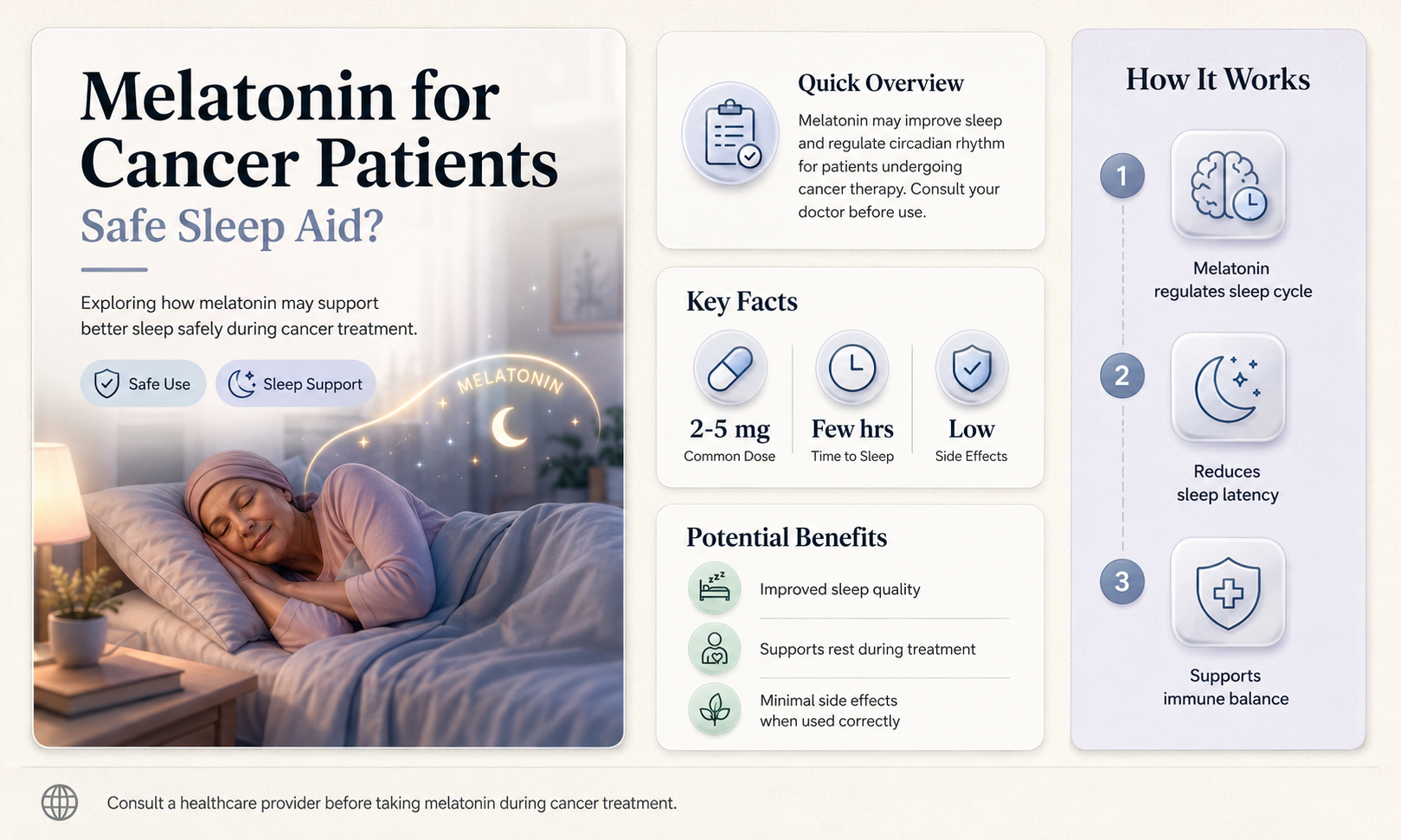 can cancer patients take melatonin for sleep