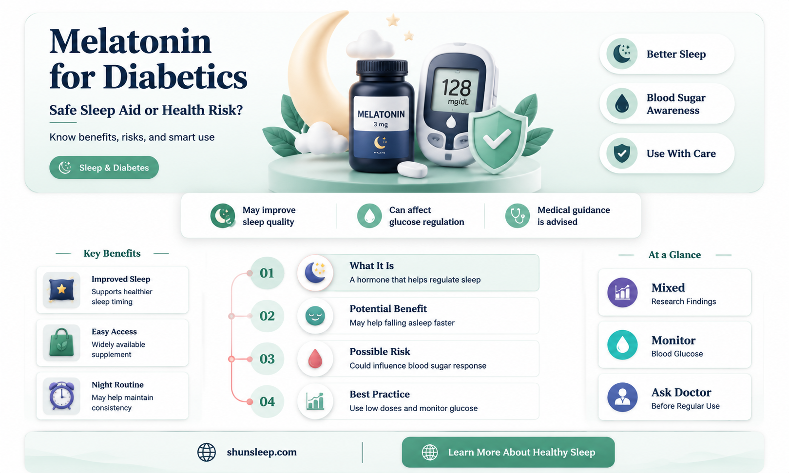 can diabetics take melatonin for sleep