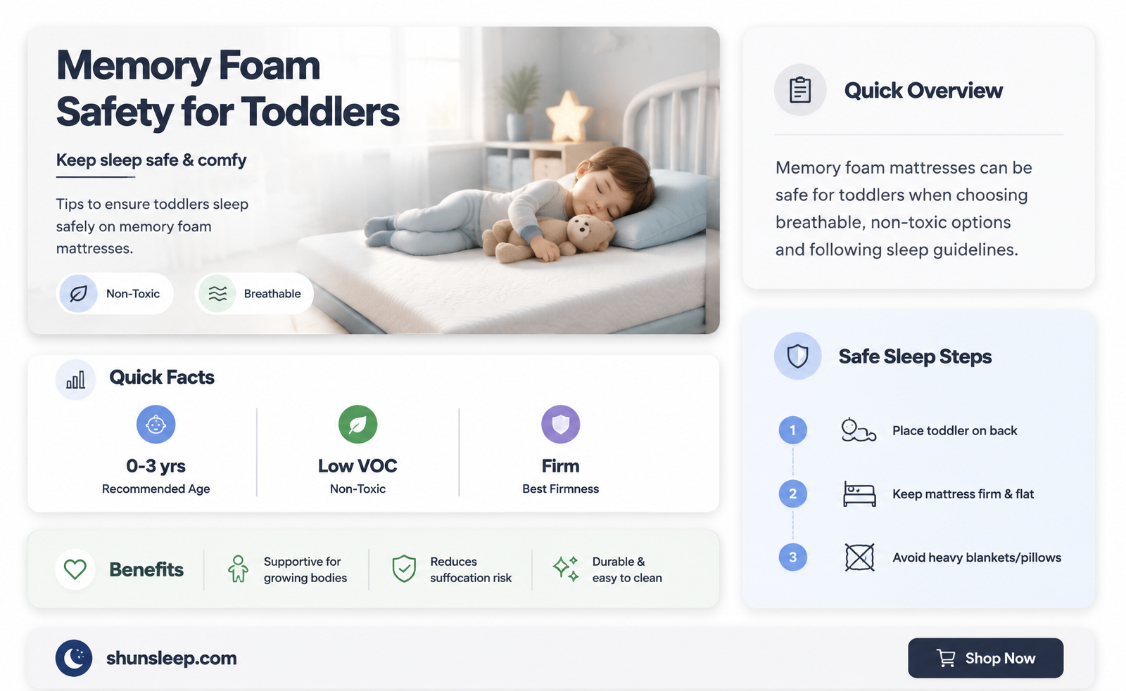 can a 1 year old sleep on memory foam mattress