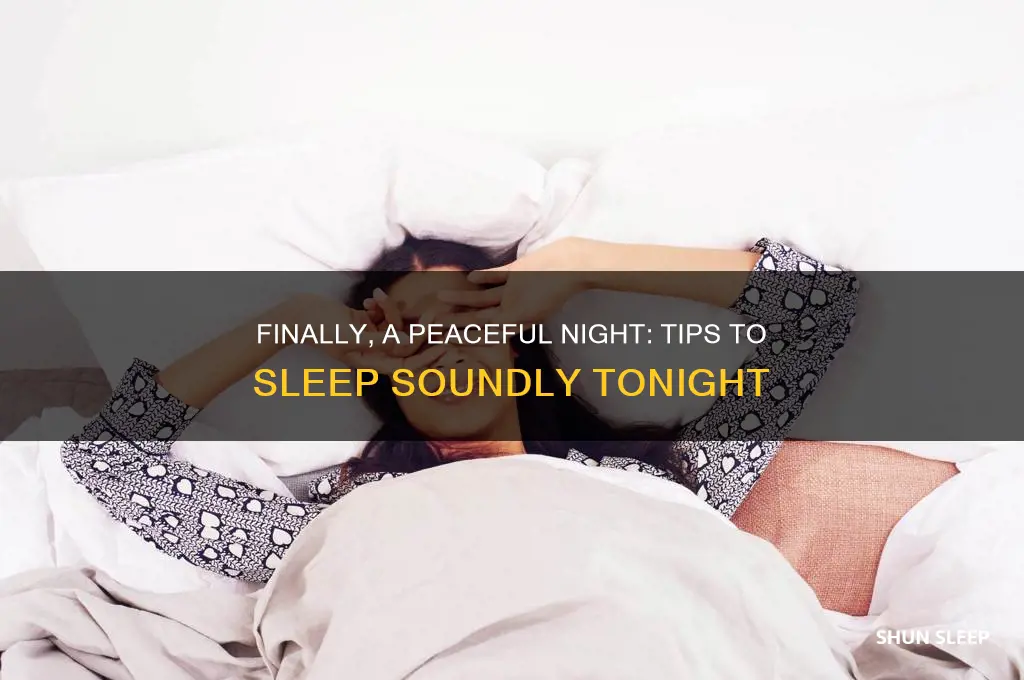 might get some sleep tonight