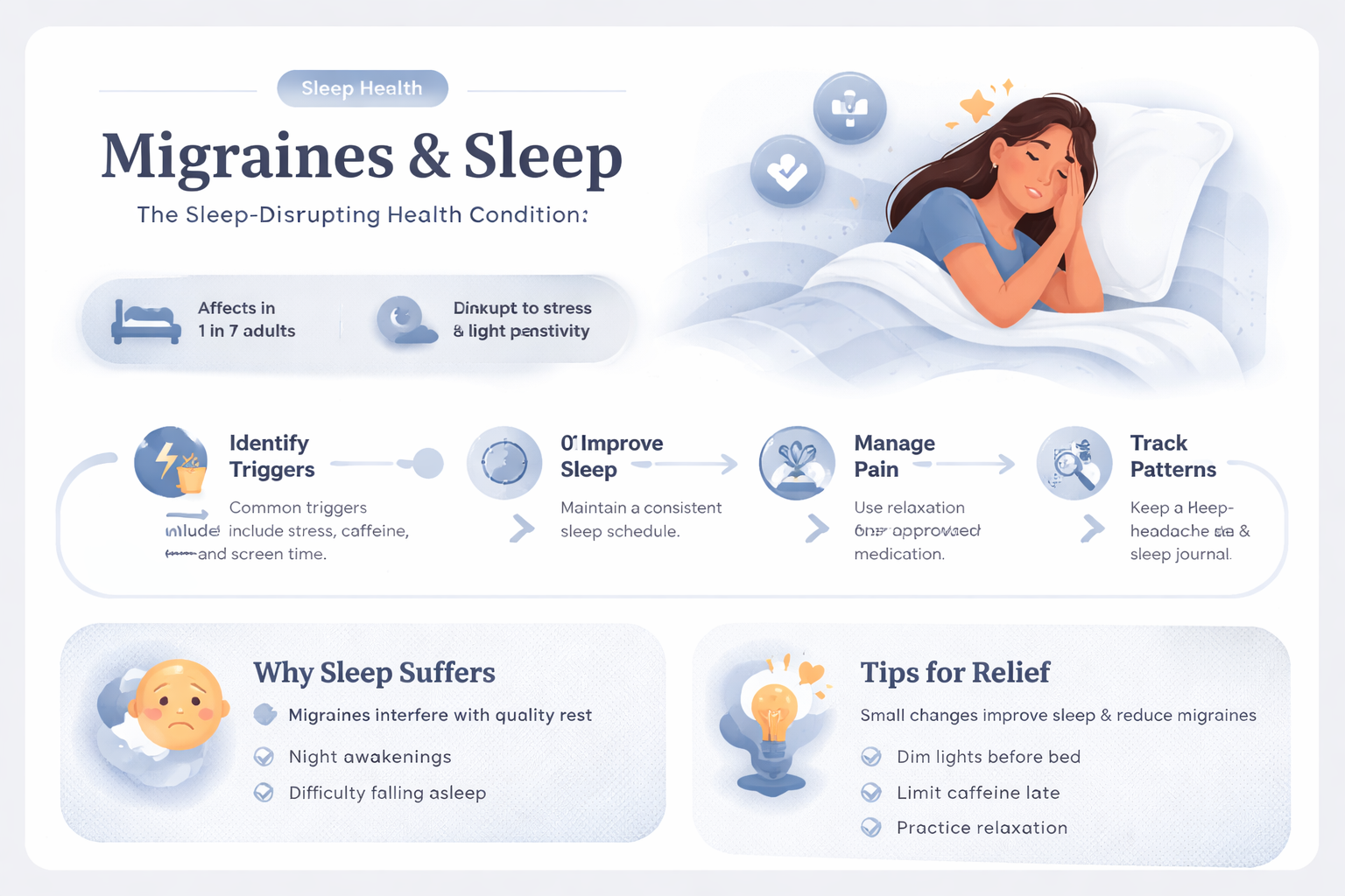 can a migraine wake you from sleep