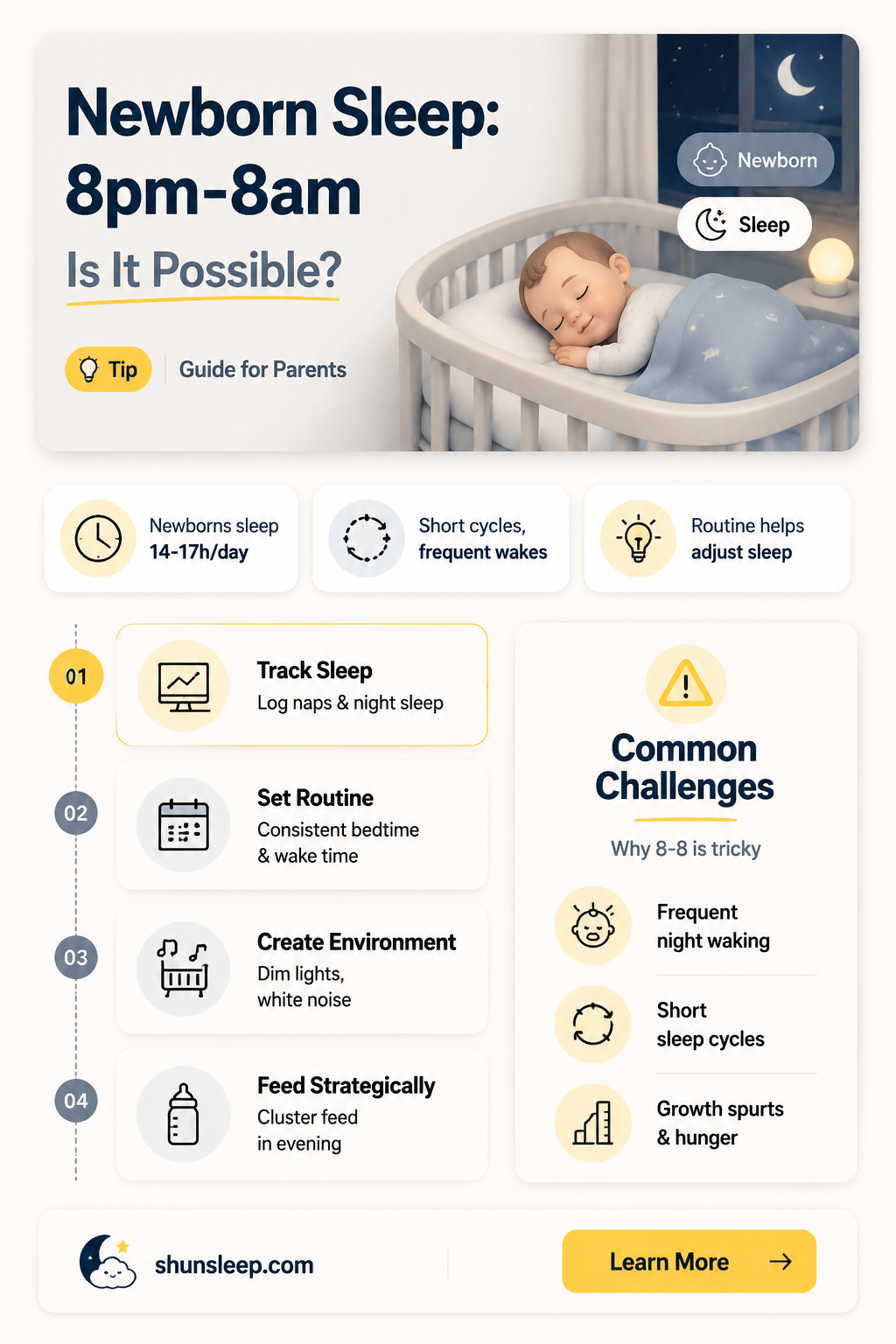 can a newborn sleep 8pm-8am
