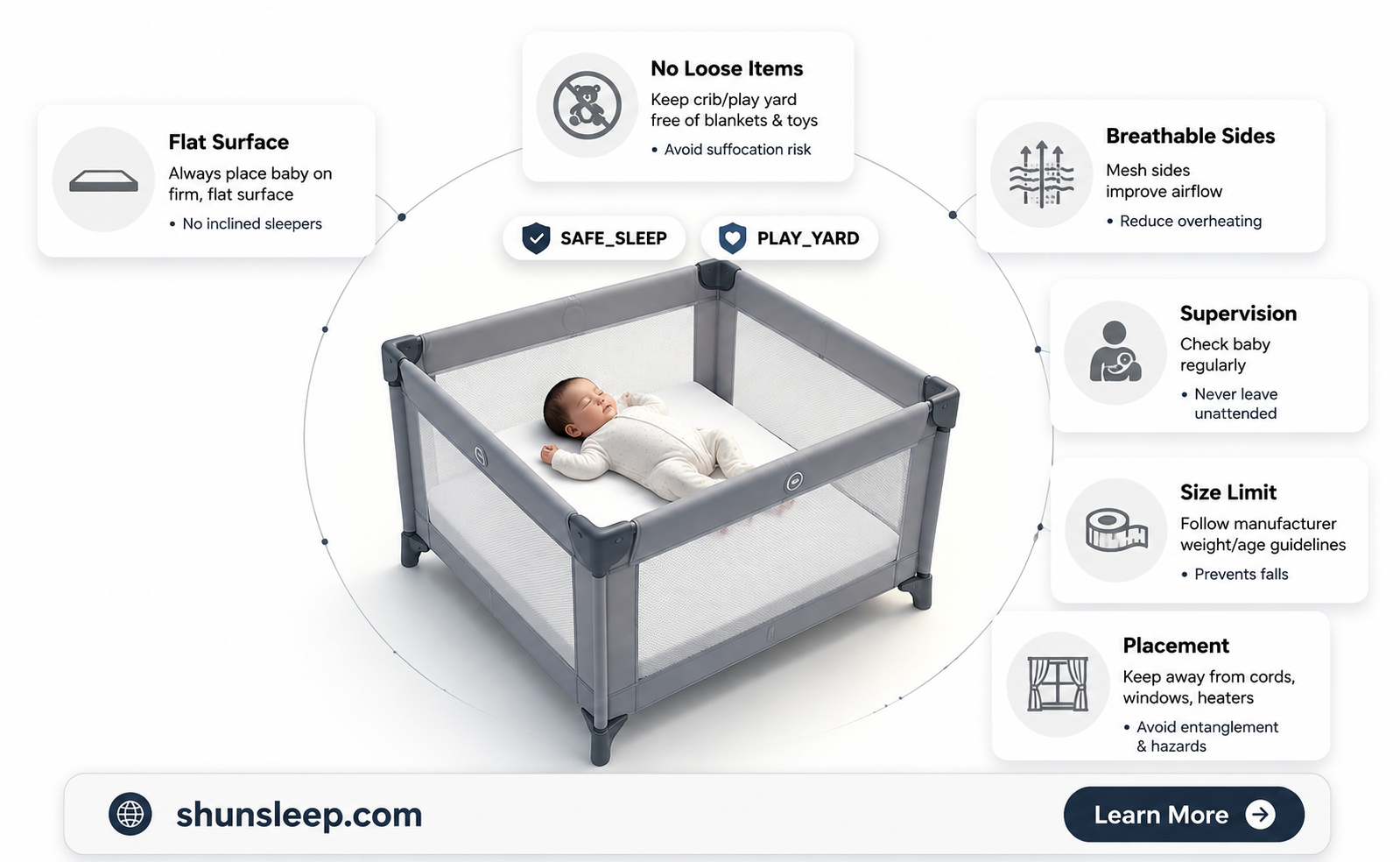 can a newborn baby sleep in a play yard