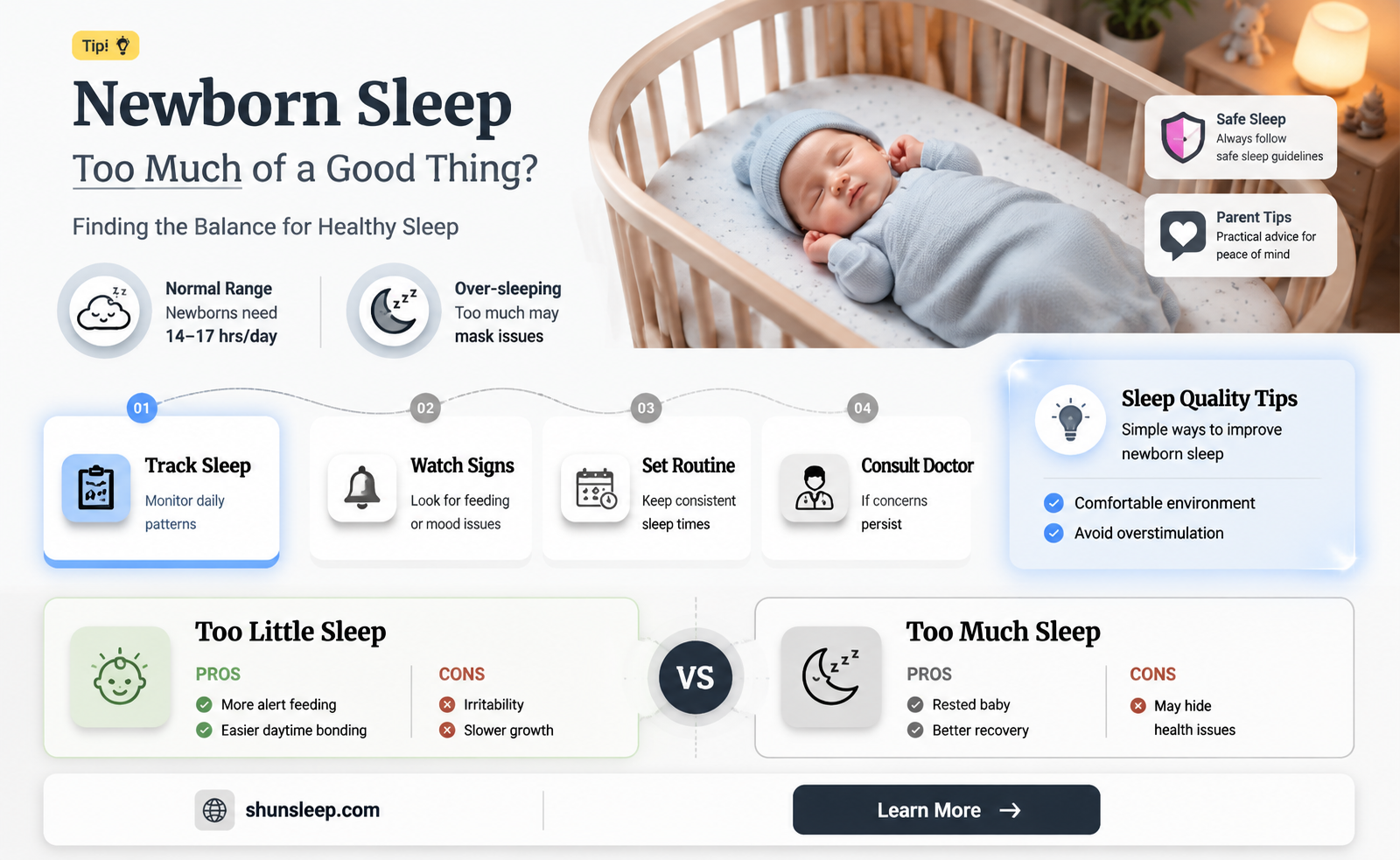 can a newborn sleep too muc