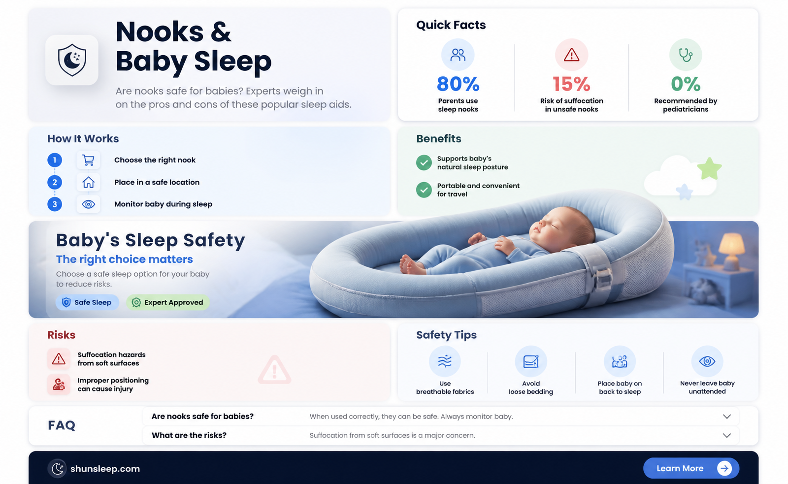 are nooks okay to leave in when baby is sleeping