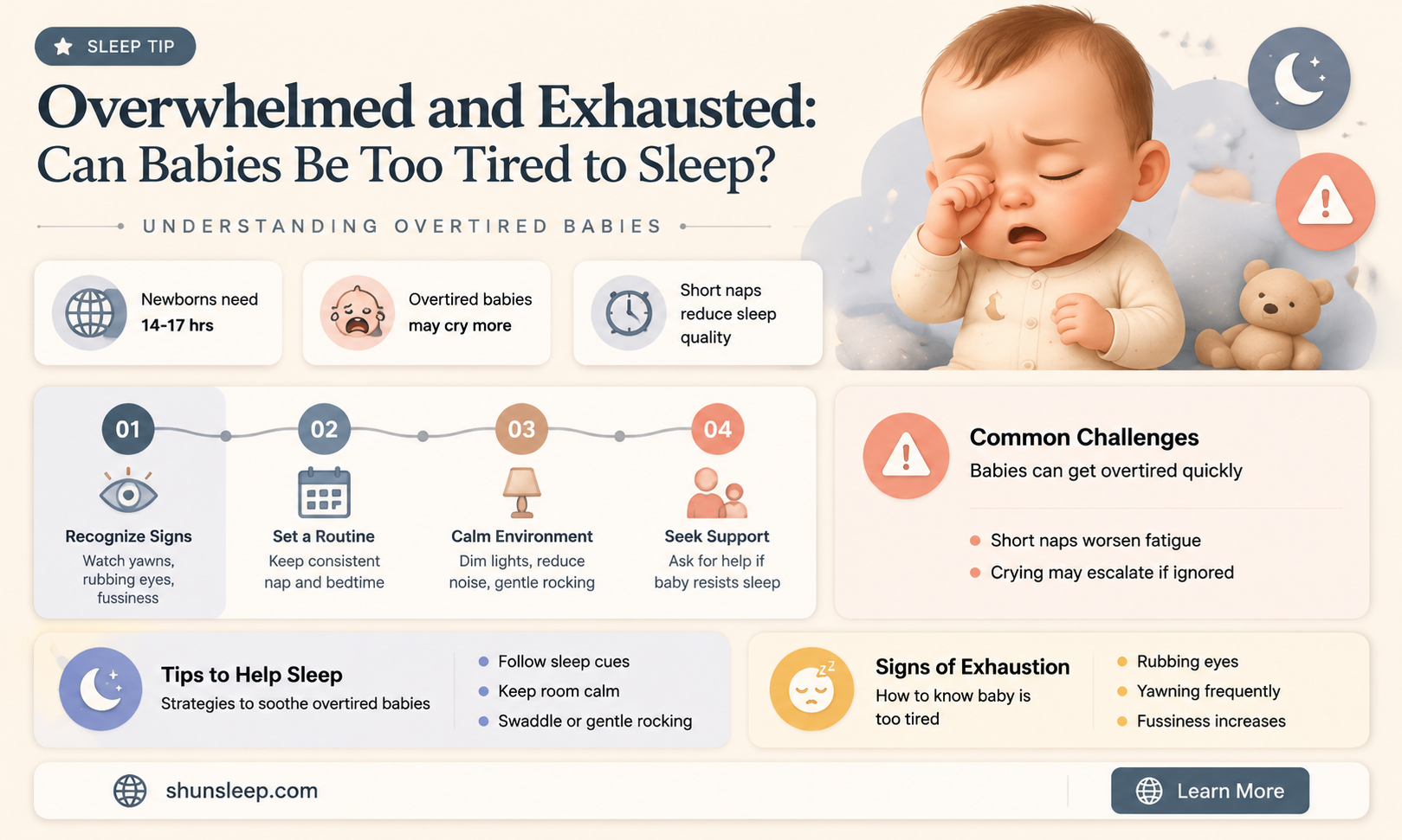 can babies be too tired to sleep