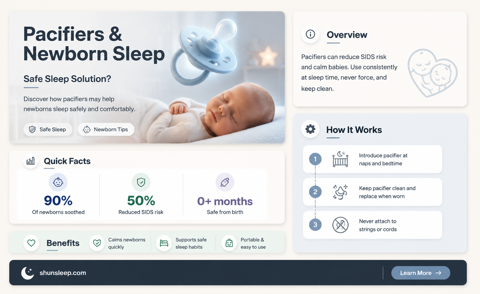 can a newborn use a pacifier to sleep
