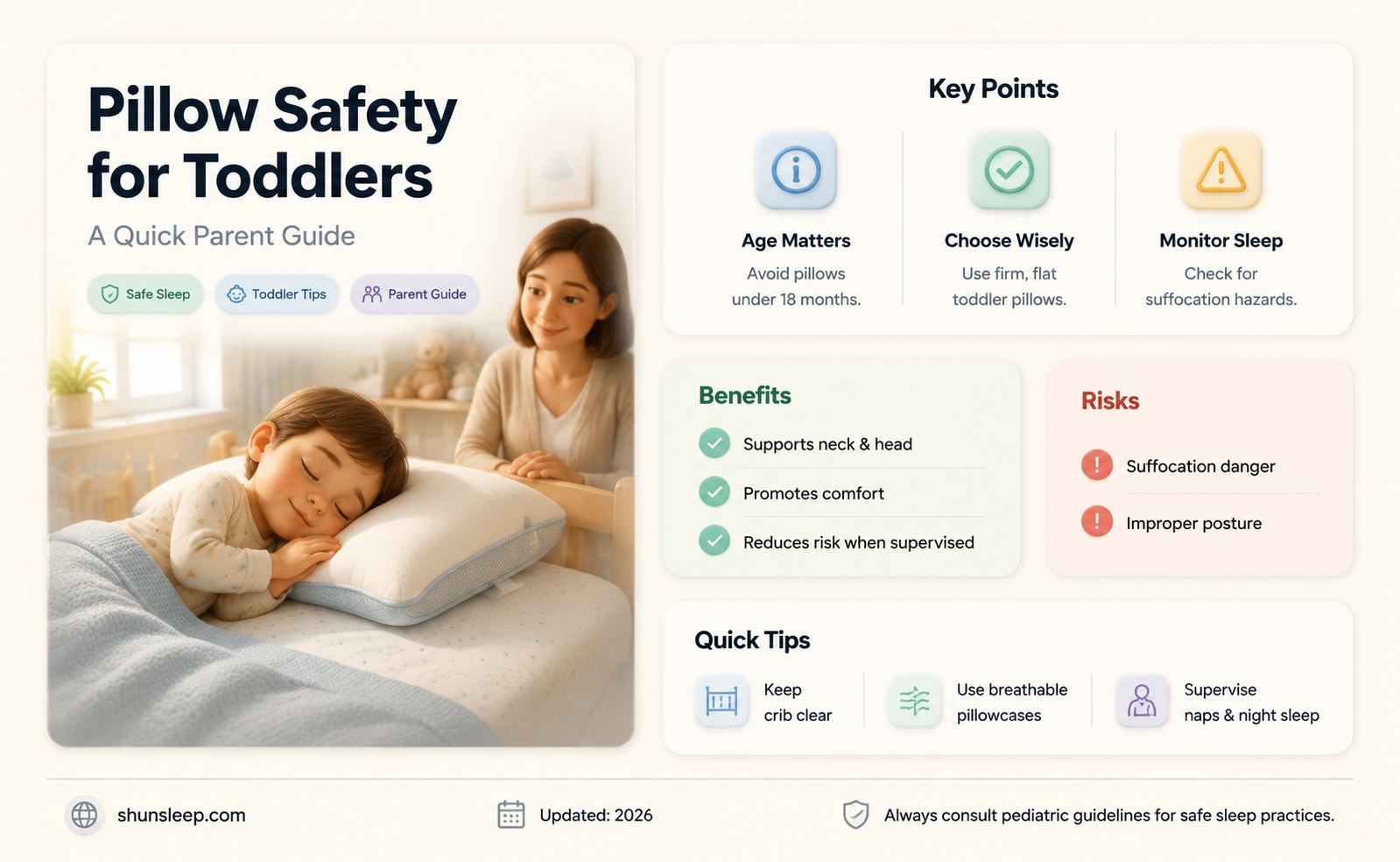 can 3 year old sleep with pillow