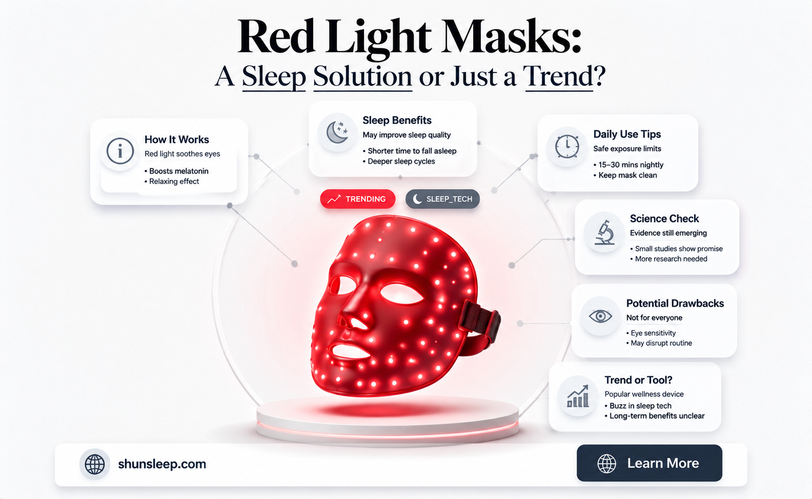 can a red light mask help with sleep