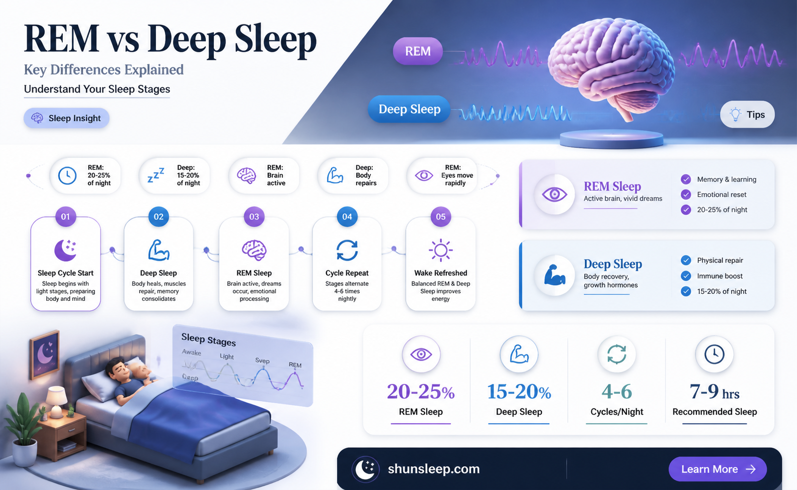 are rem and deep sleep cycles the same length