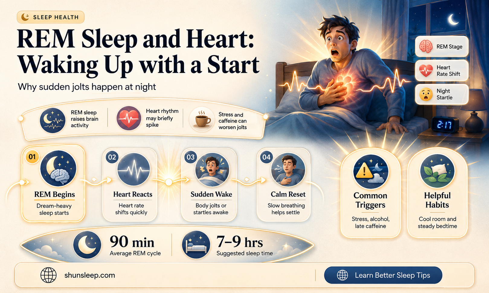 can being woken up from rem sleep increase your heart