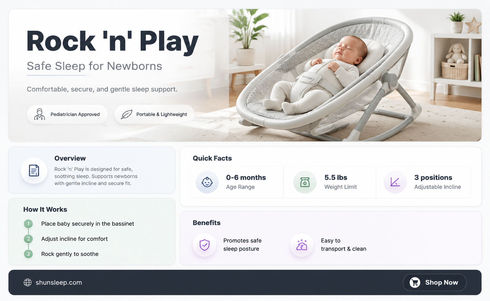 can a newborn sleep in a rock n play