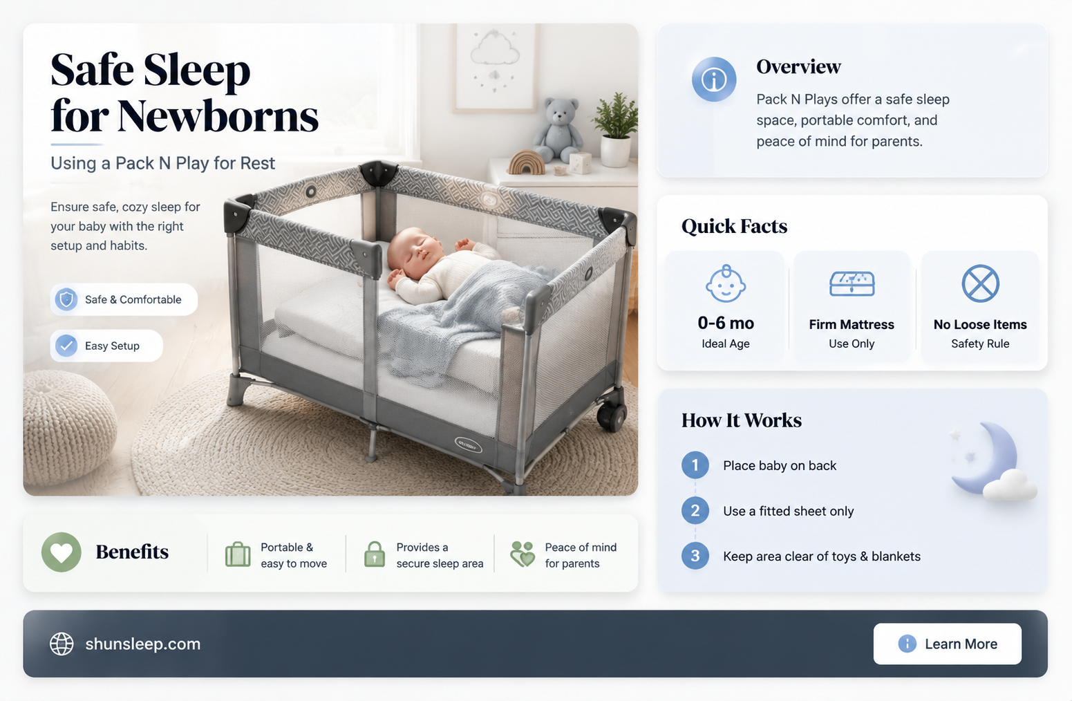 can a newborn baby sleep in a pack n play