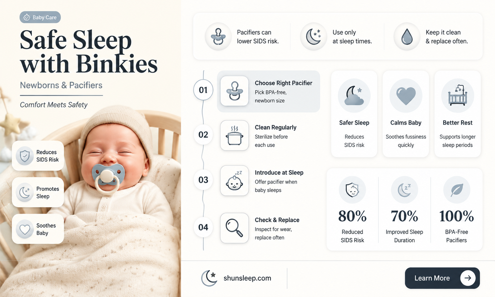 can a newborn sleep with a binky