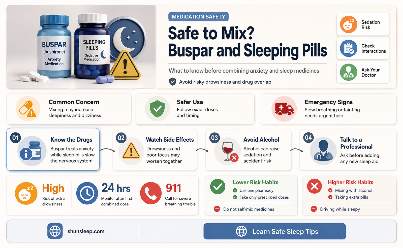 can buspar be taken with sleeping pills