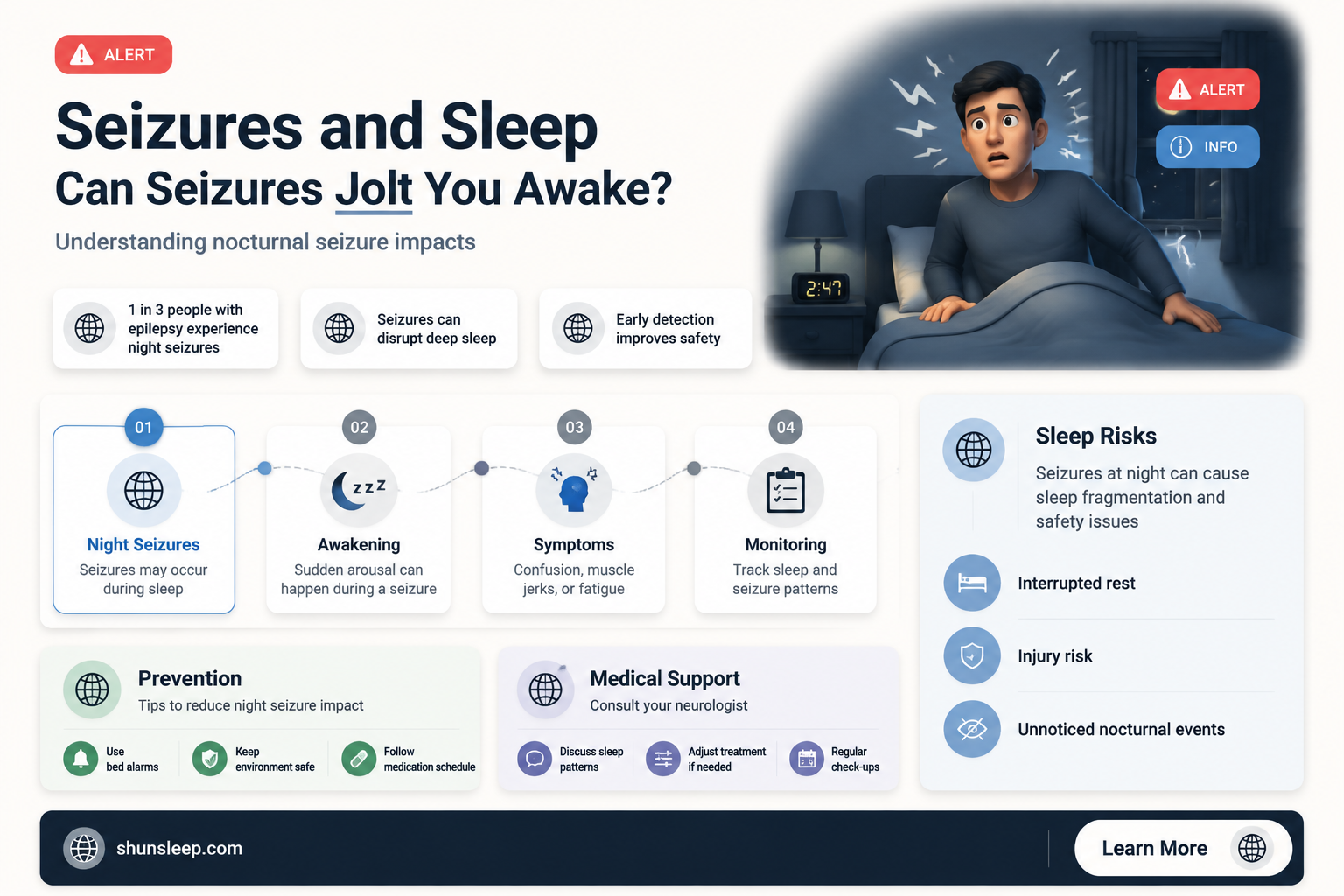 can a seizure wake you up from sleep