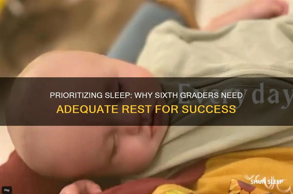 should 6th graders get the right amount of sleep