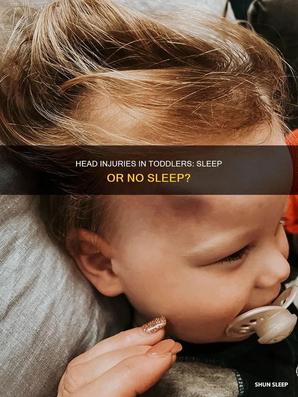 should a two yr old sleep afyer hitting their head