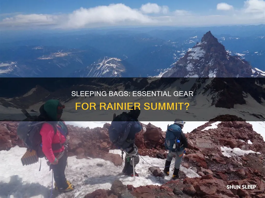 should i carry a sleeping bag to the rainier summit