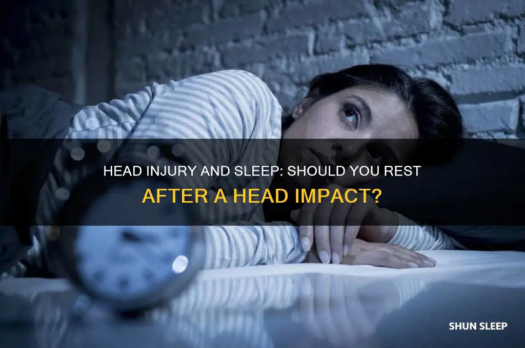 should i sleep after getting hit in the head