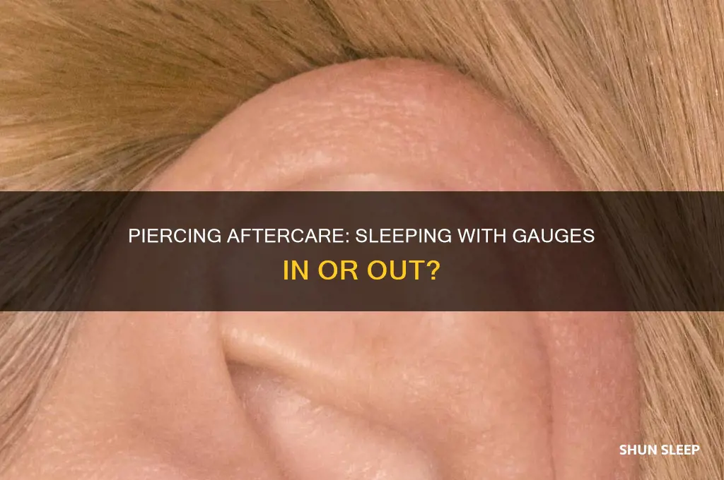 should i take my gauges out to sleep