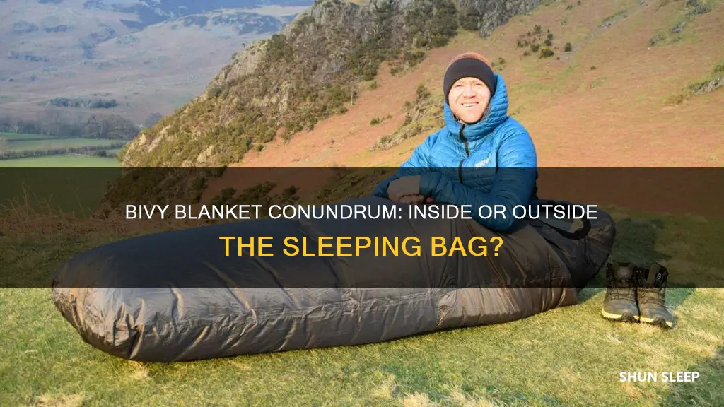 should i use bivy blanket inside or outside sleeping bag