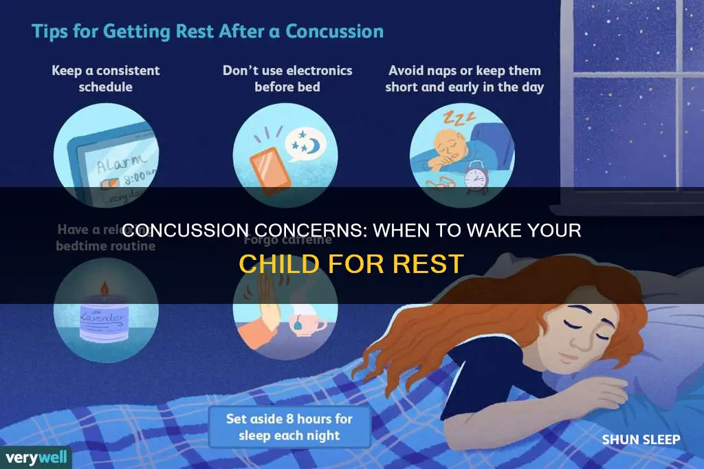 should i wake my child when sleeping after concussion