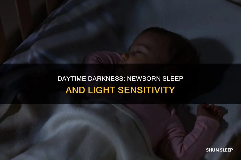 should newborns sleep in the dark during the day