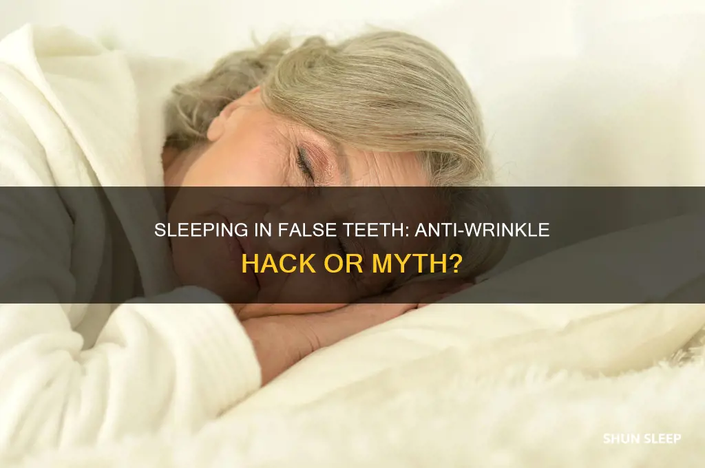 should you sleep in false teeth to help prevent wrinkles