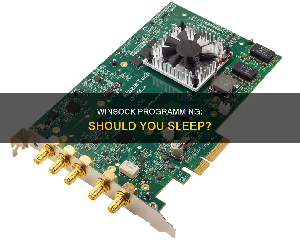 should you use sleep when using winsock