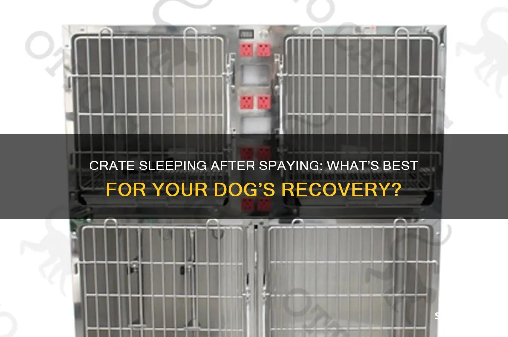 should your dog sleep in crate when they get spayed