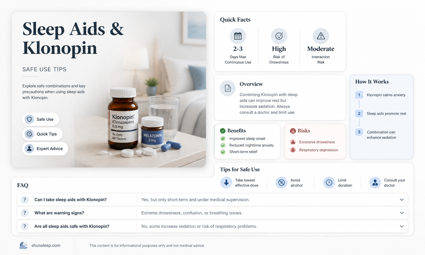 are there sleep aid that can be taken with klonopin
