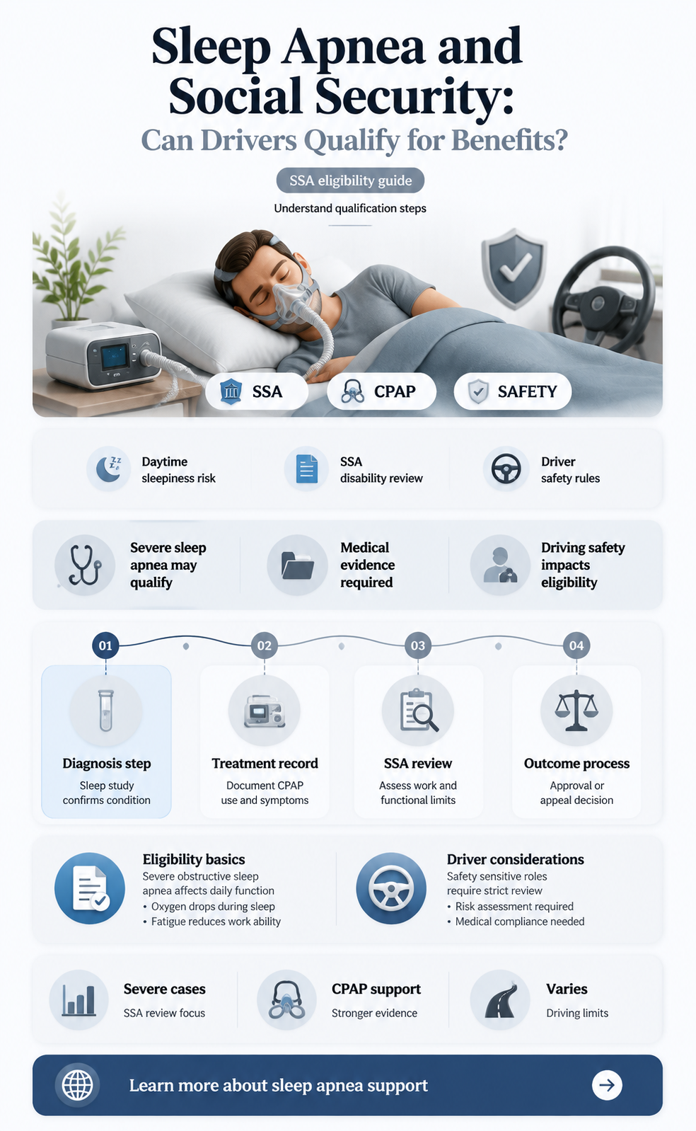 can driver with sleep apnia get social security