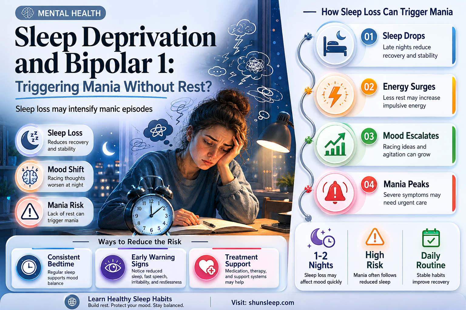 can bipolar1 get mania from no sleep
