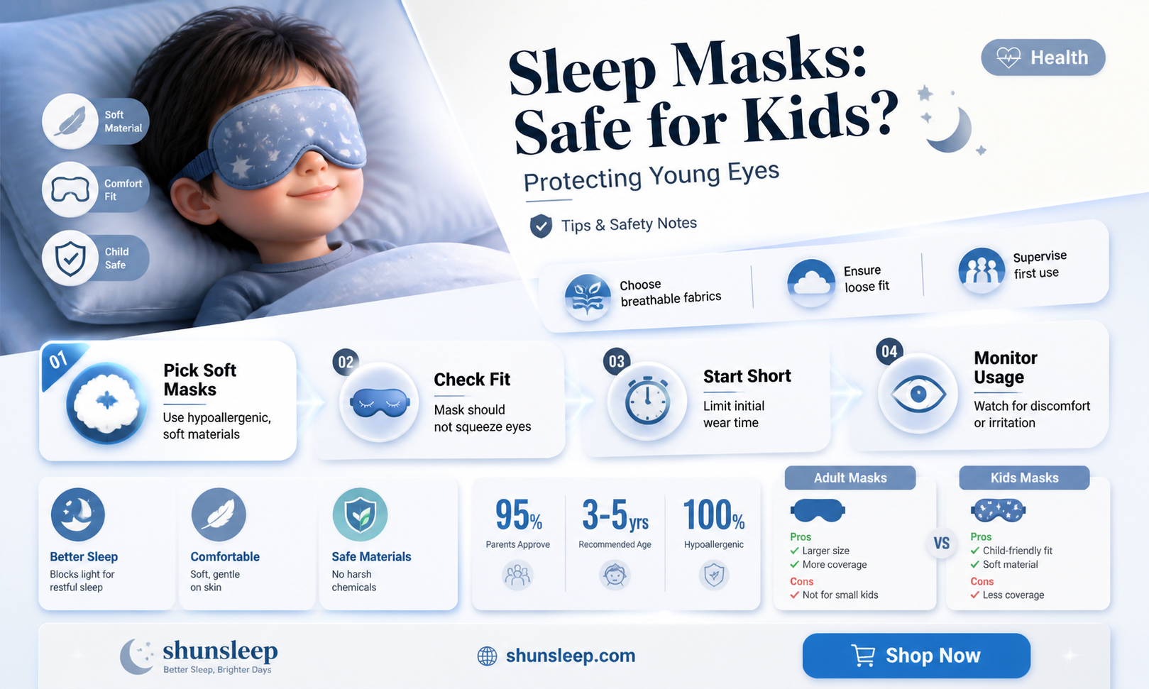 are sleep masks safe for 4 year olds