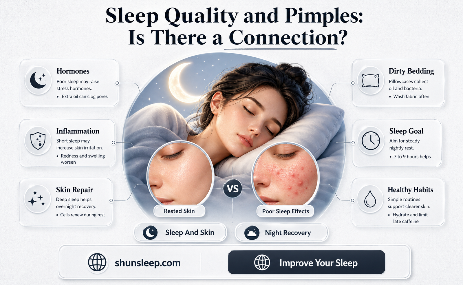 can better sleep increase pimples